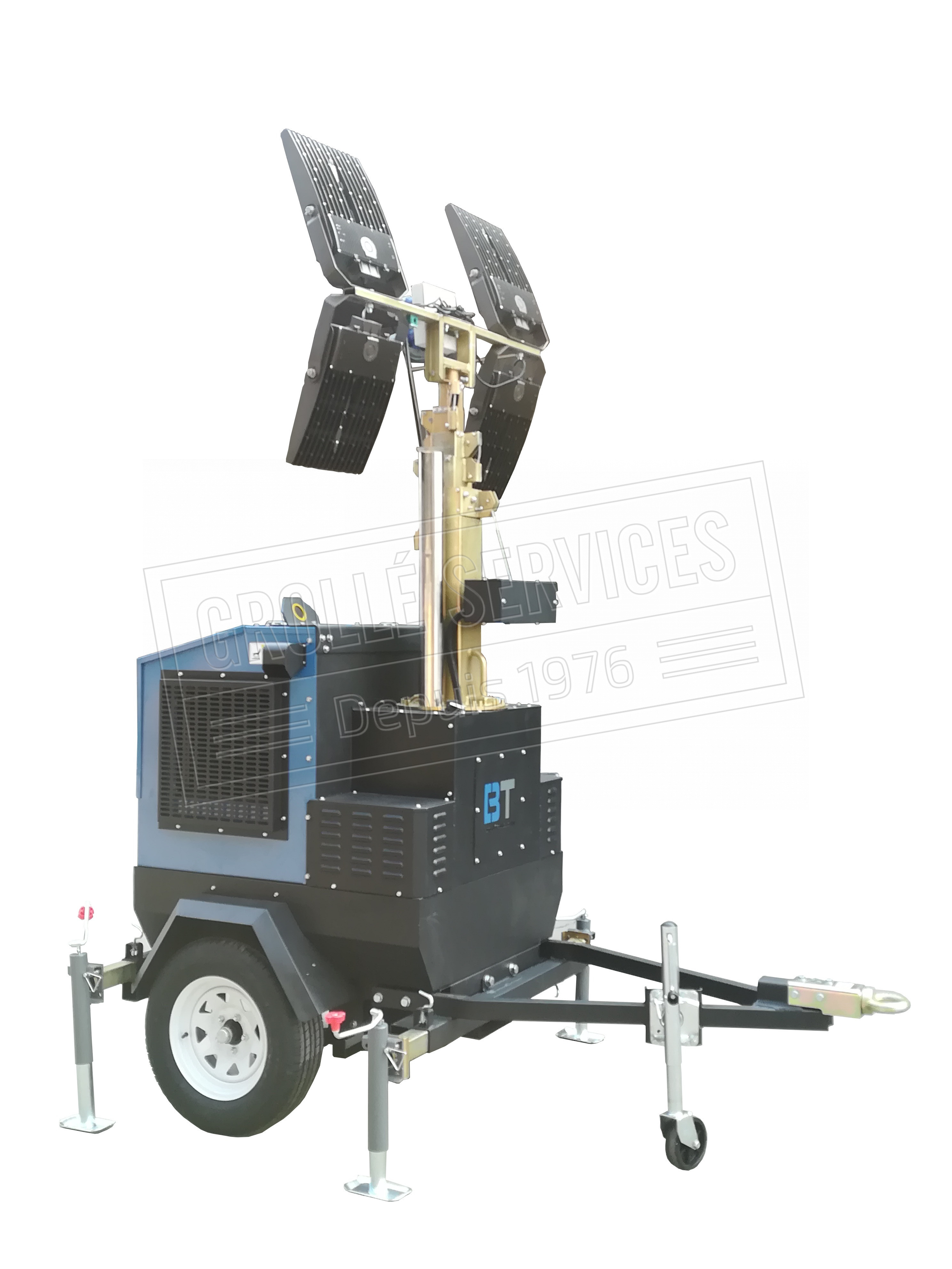 BetonTrowel I9T1200 - Tour d'éclairage mobile 4x320w